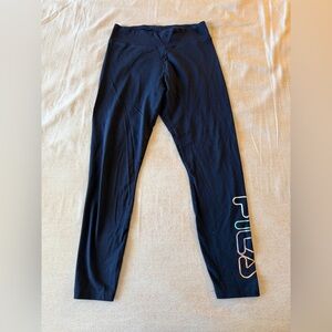 Fila Navy Leggings with Colorful Logo